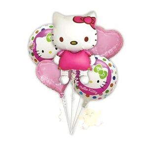 Hello Kitty Balloon Set Pink 5 Pieces NWT